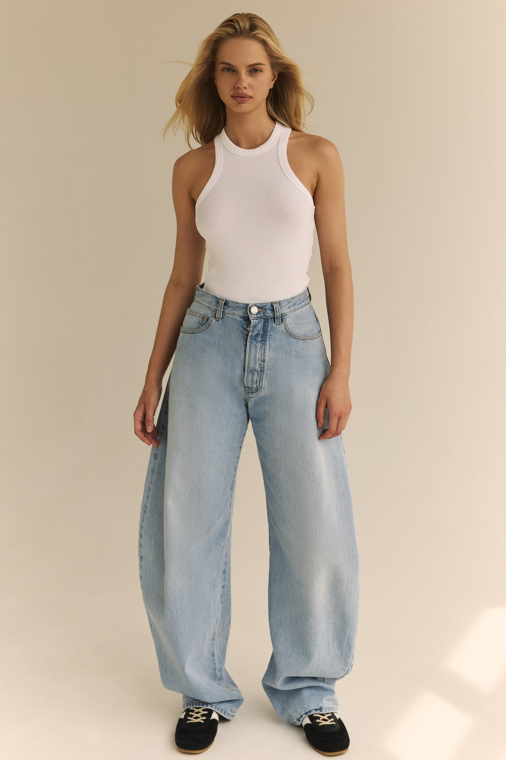 Drop Armhole Tank Top AVRORA White