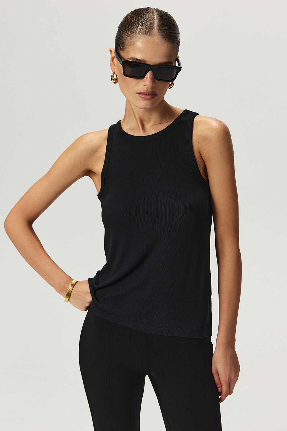 Viscose tank top GENTLE Black
