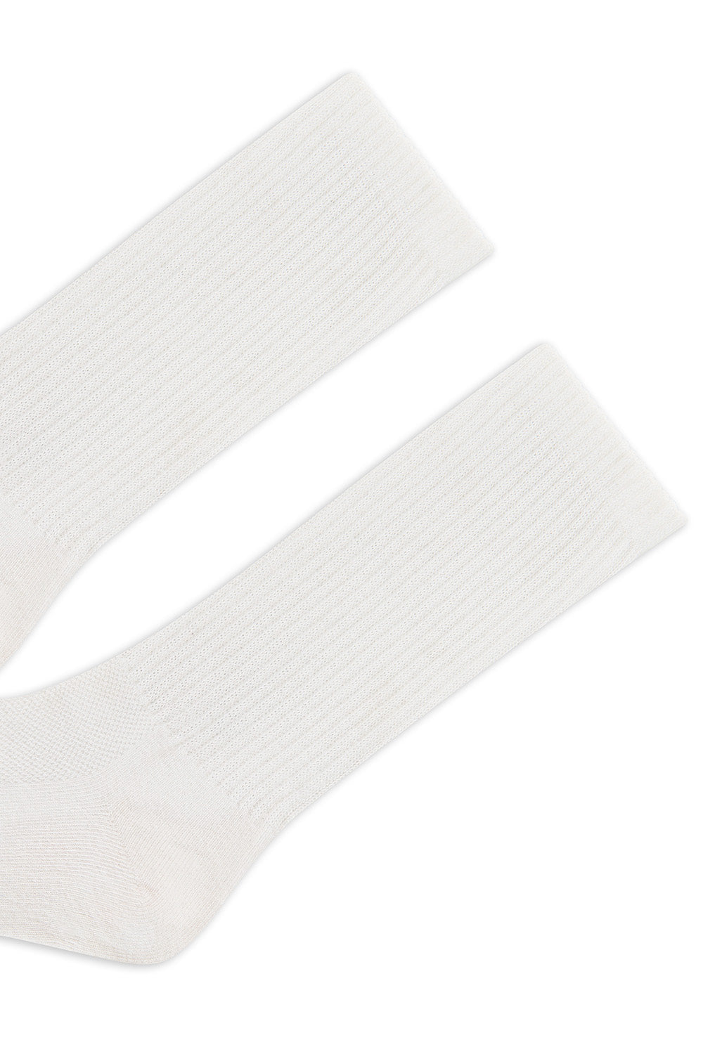 Long Ribbed Socks White
