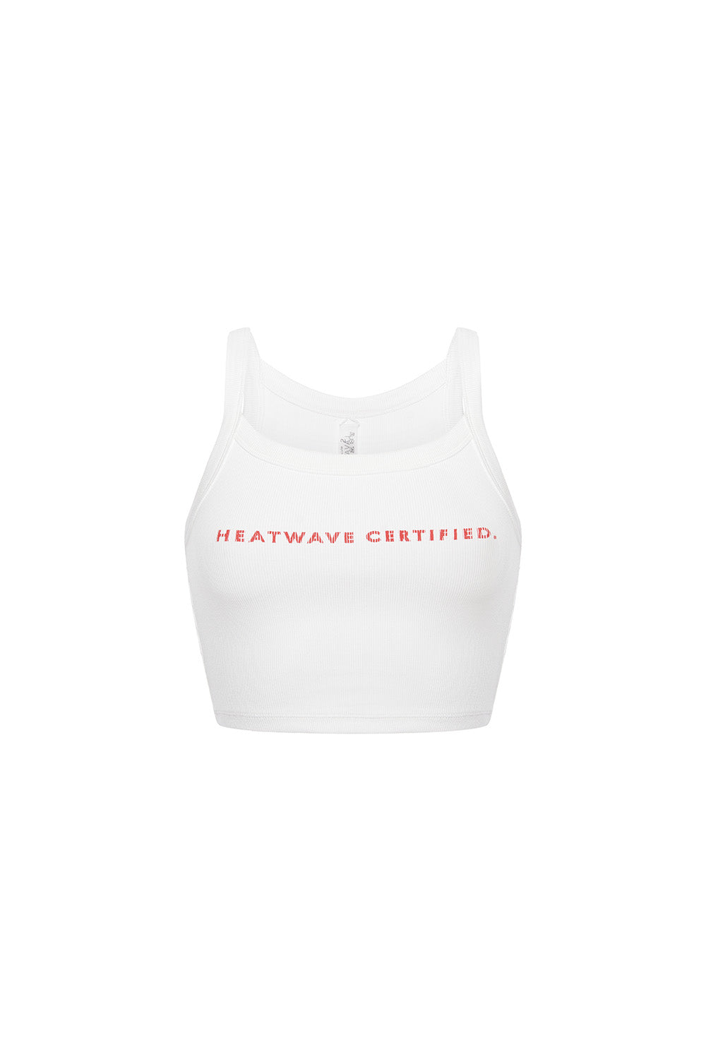 Cotton crop top with print BEACH PATROL Milk