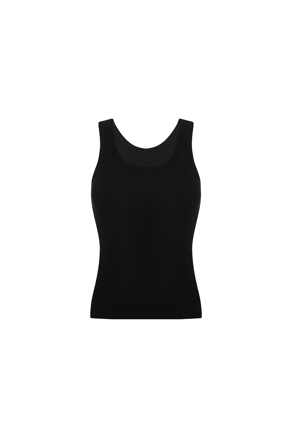 Viscose crew neck tank top GENTLE Black