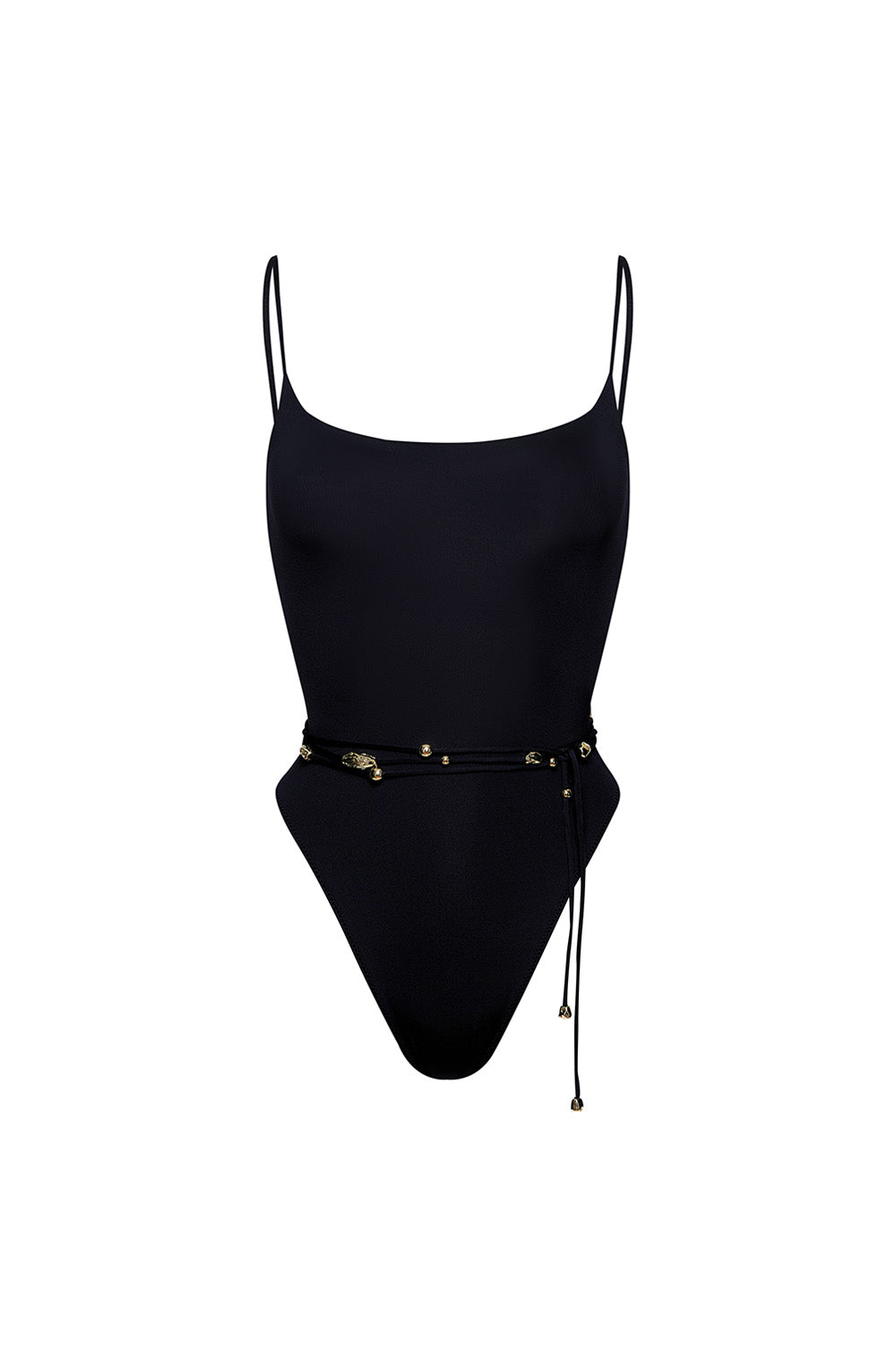 Swimsuit ZOE with belt Black