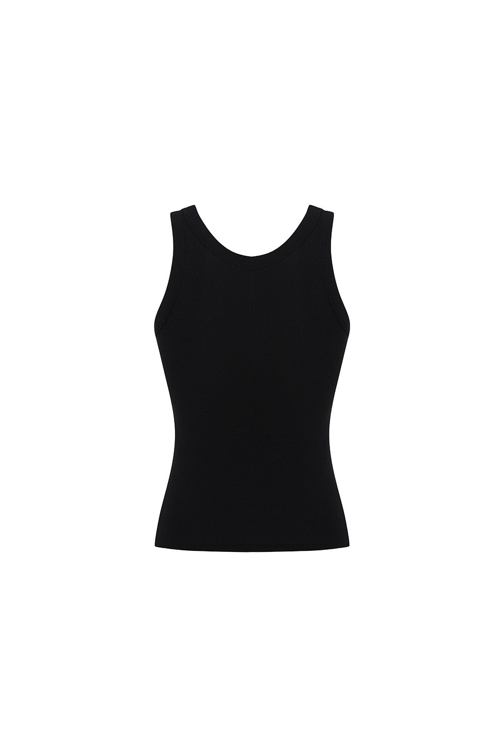 Viscose crew neck tank top GENTLE Black