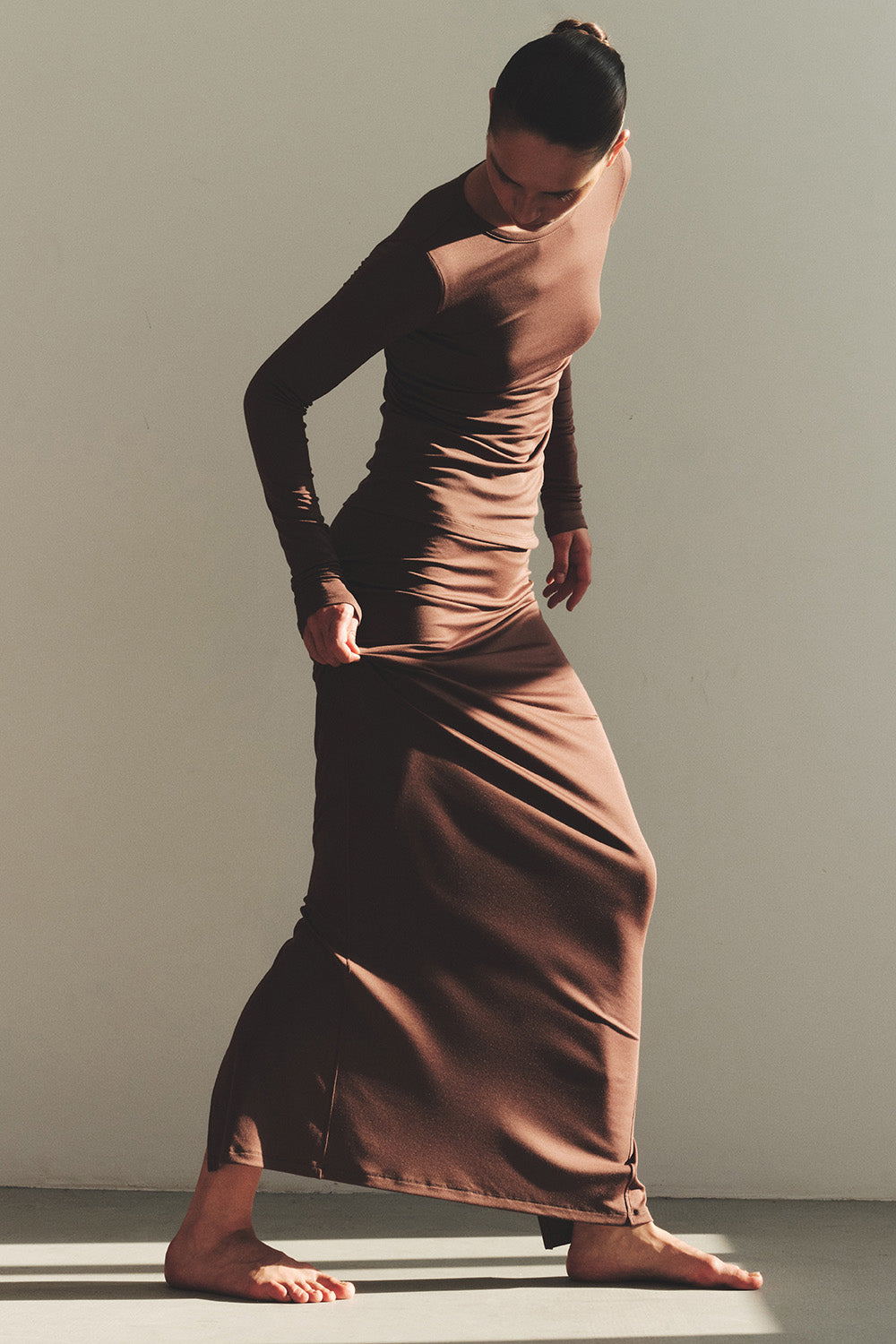 Modal skirt GRACE Chocolate