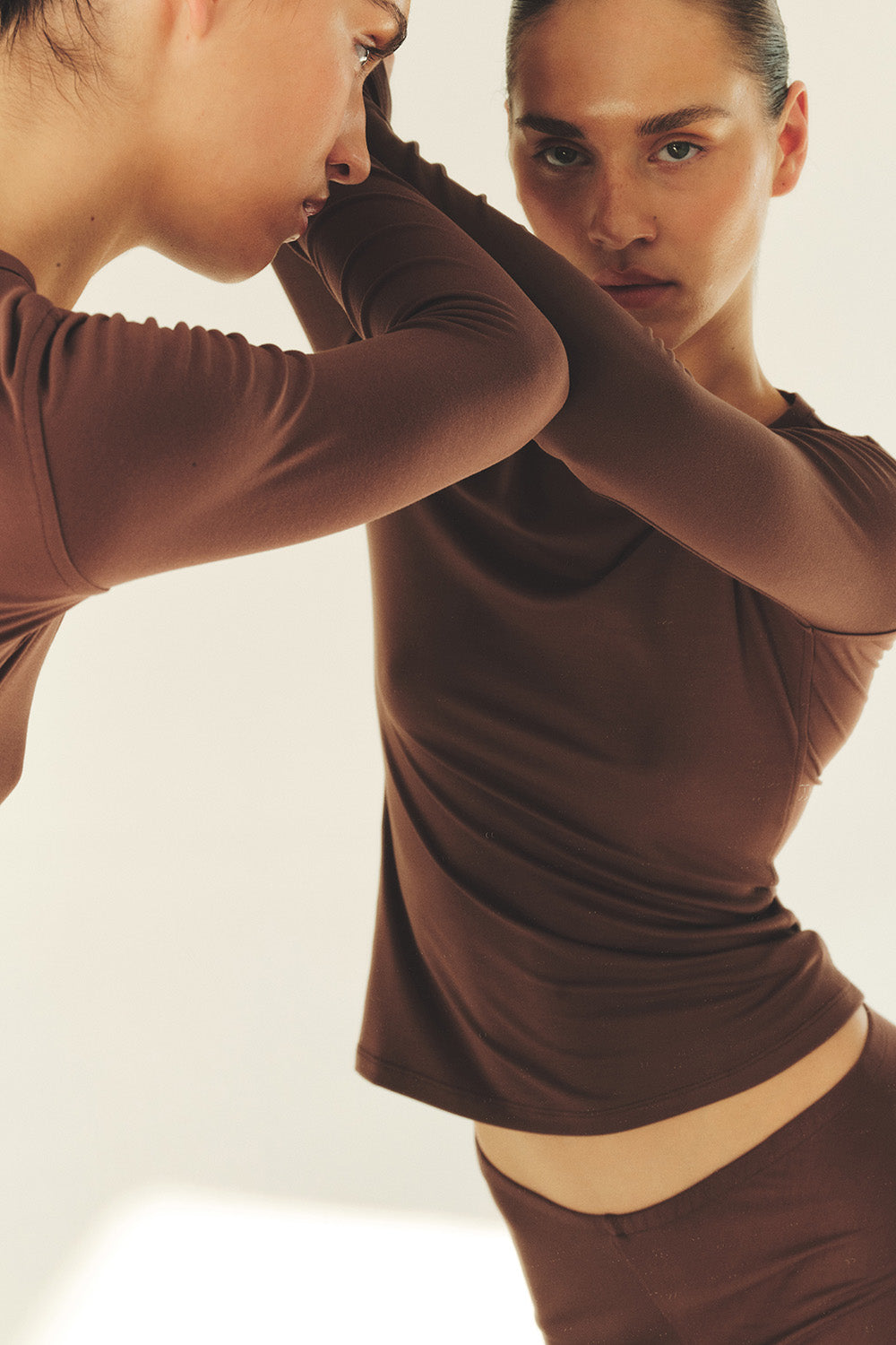 Modal long sleeve GRACE Chocolate