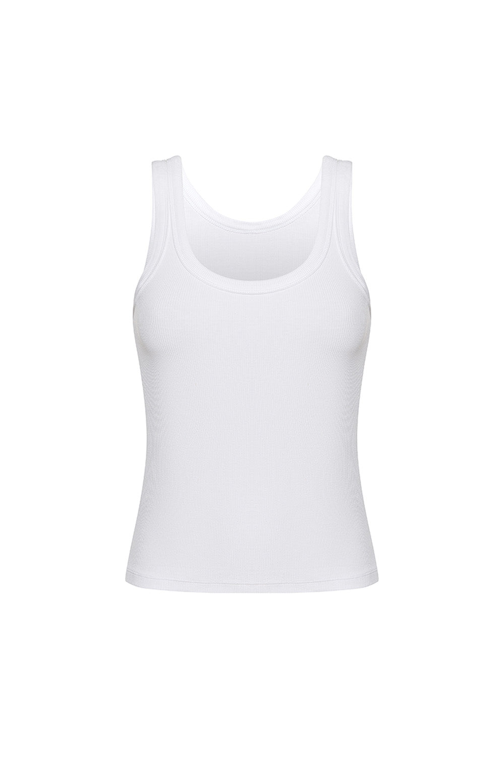 Round Neck Top Avrora White