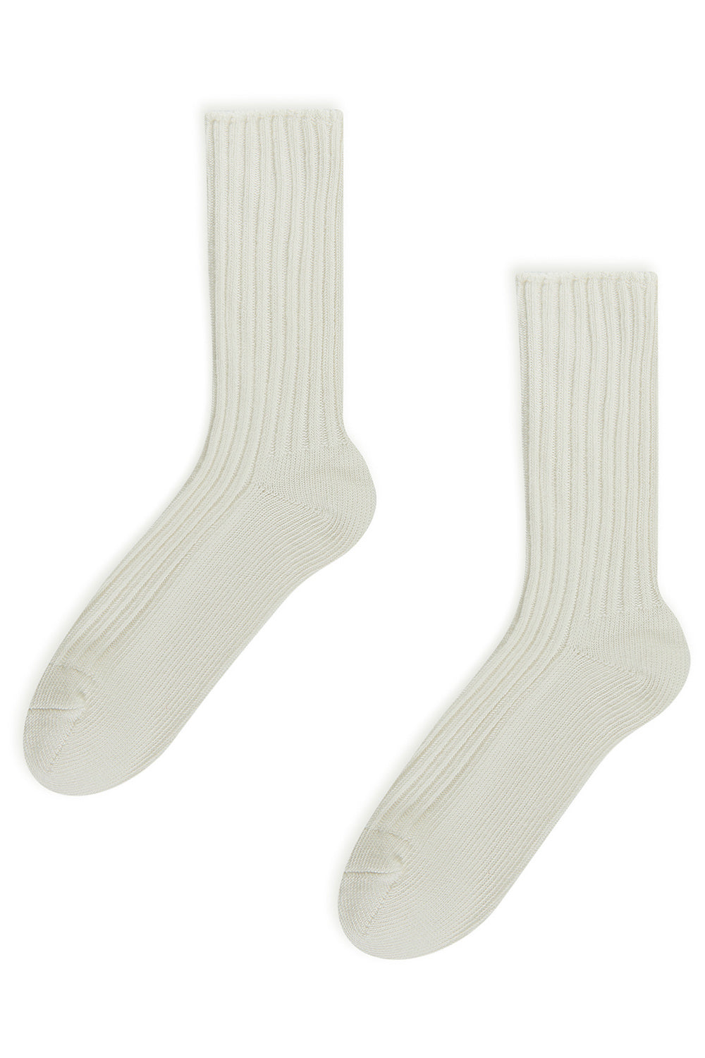 Cotton Mid-Calf Socks Milk