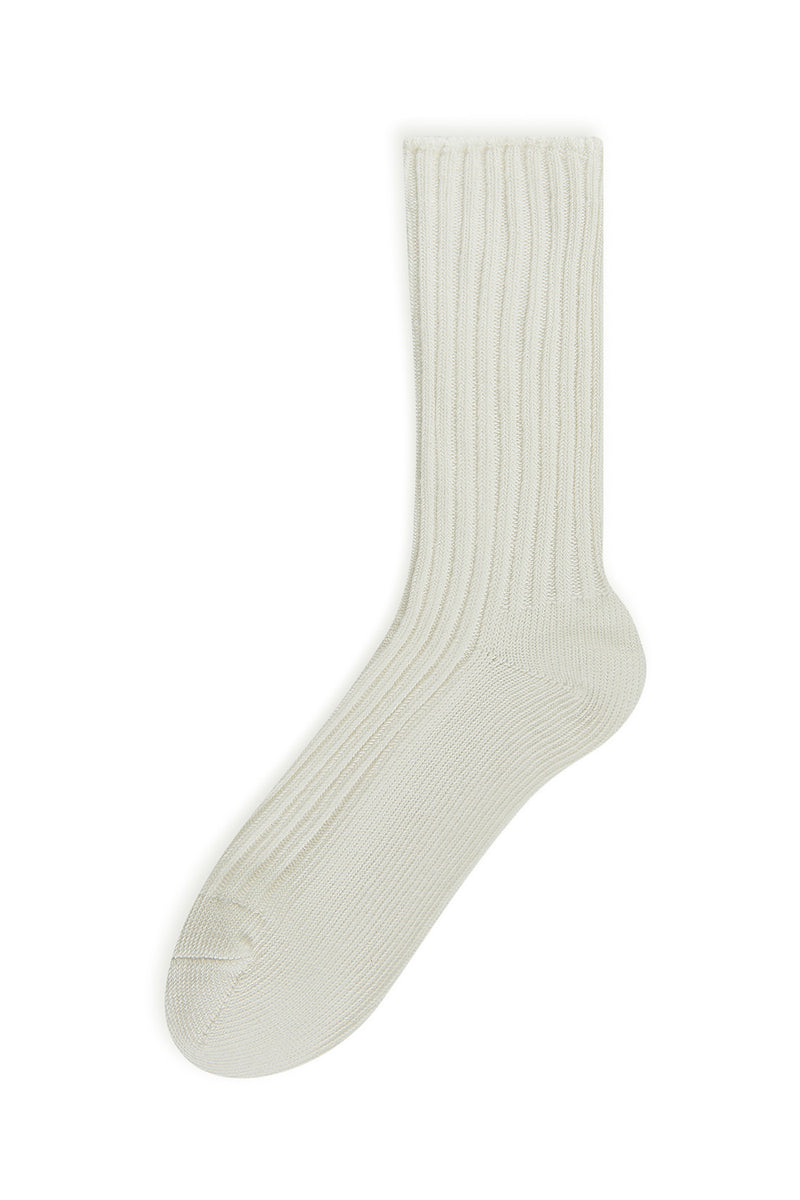 Cotton Mid-Calf Socks Milk