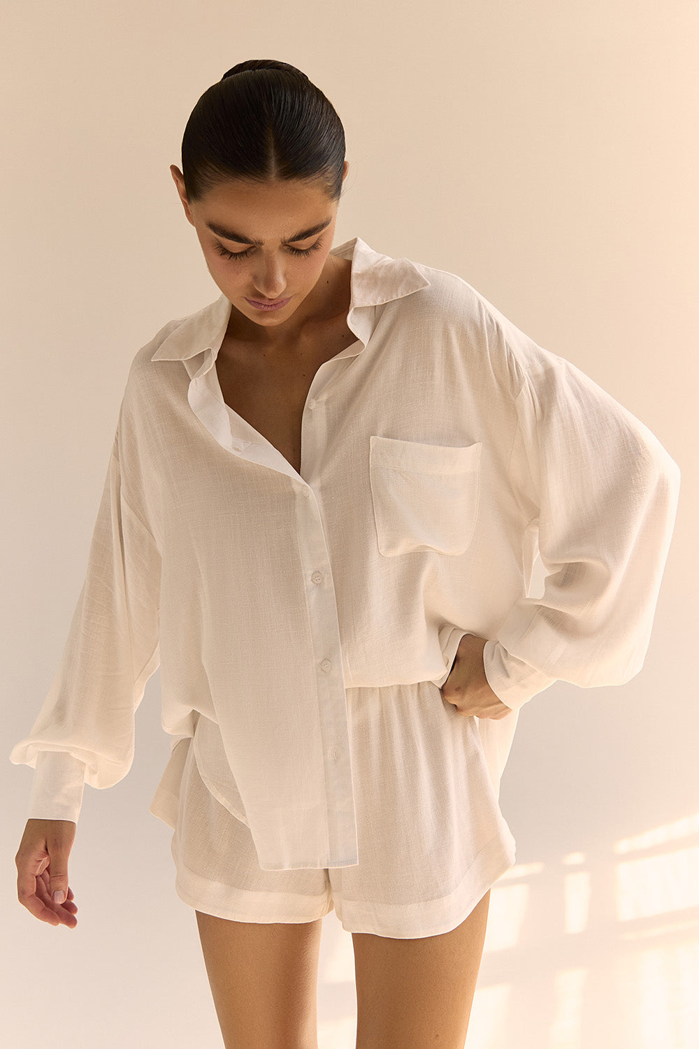 Long Sleeve Shirt MYKONOS White