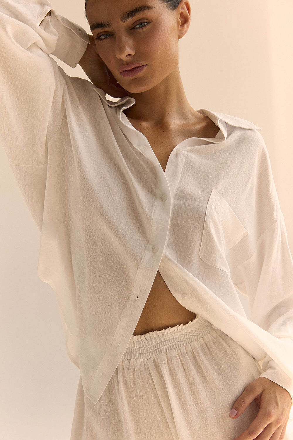 Long Sleeve Shirt MYKONOS White