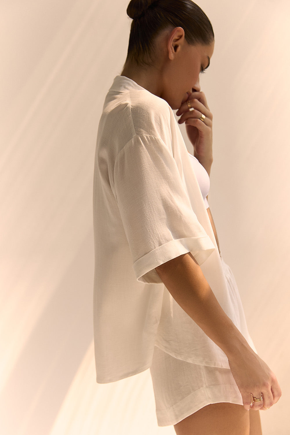 Short Sleeve Shirt MYKONOS White