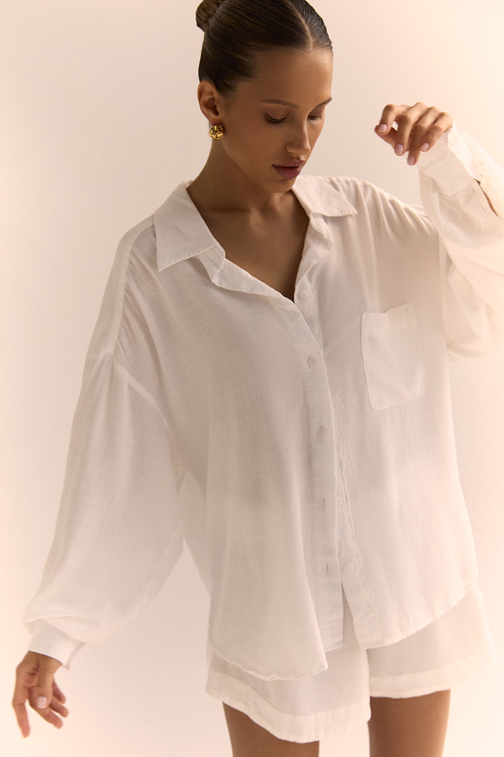 Long Sleeve Shirt MYKONOS White