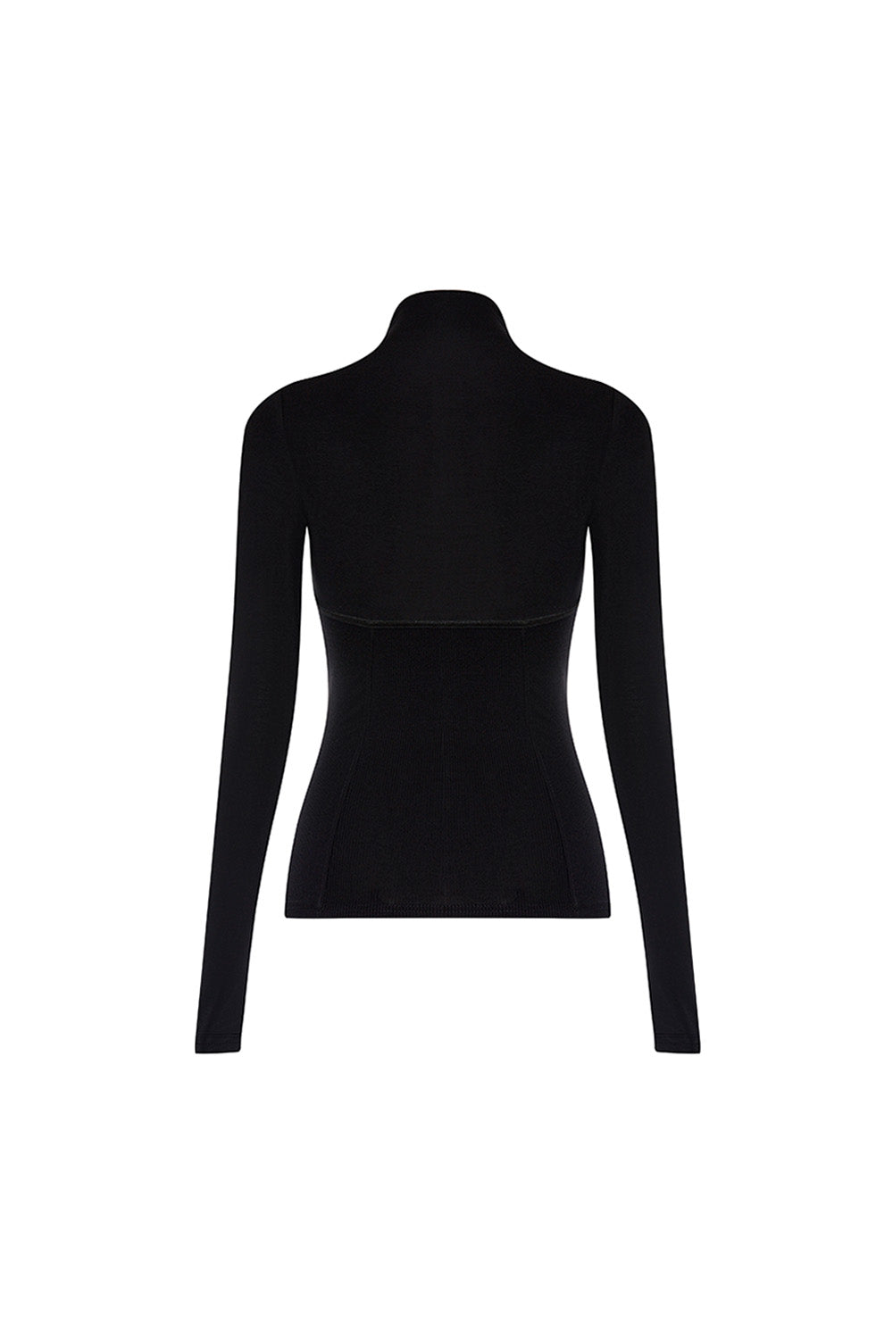 Corset waist turtleneck Black