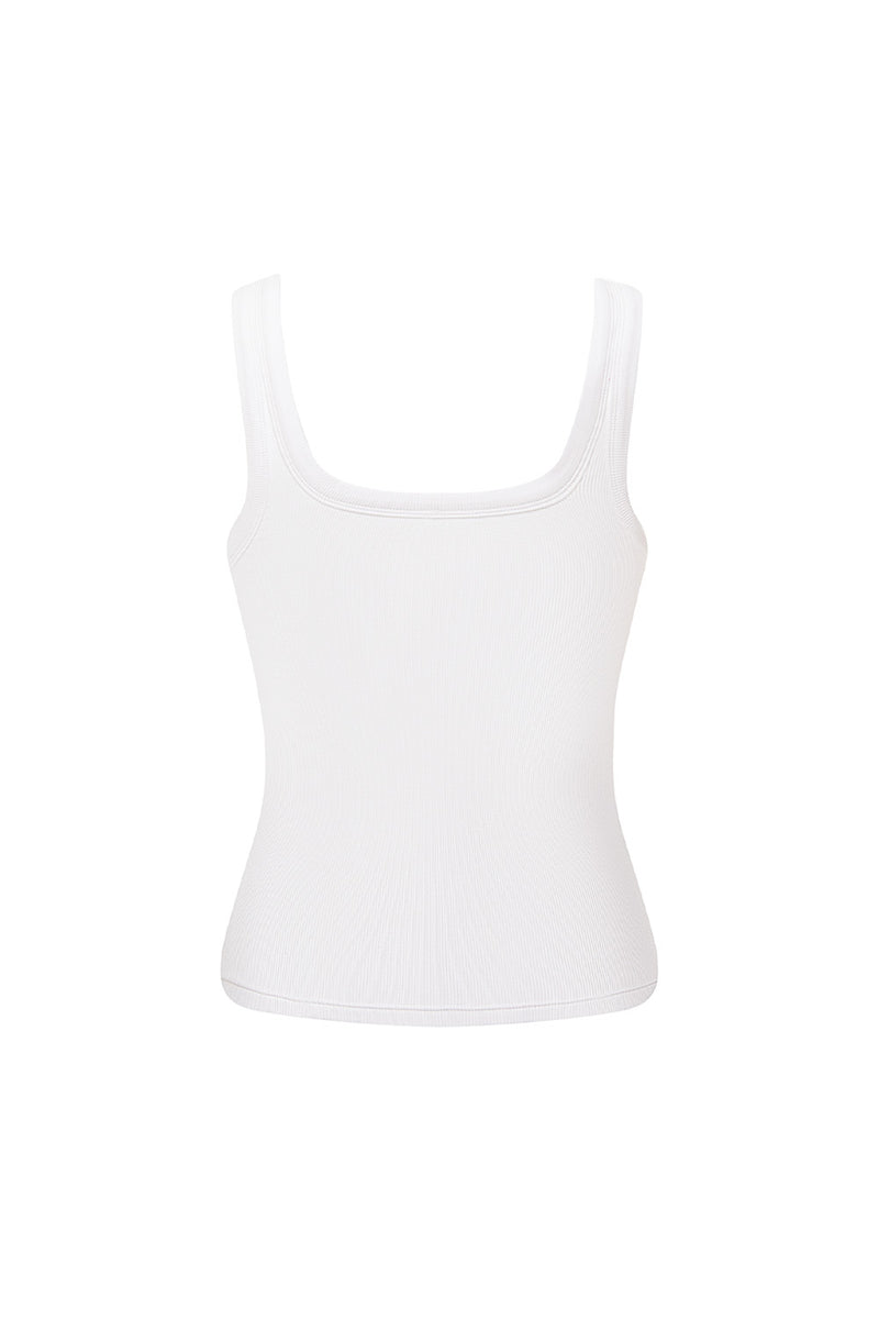 Square Neck Tank Top AVRORA White