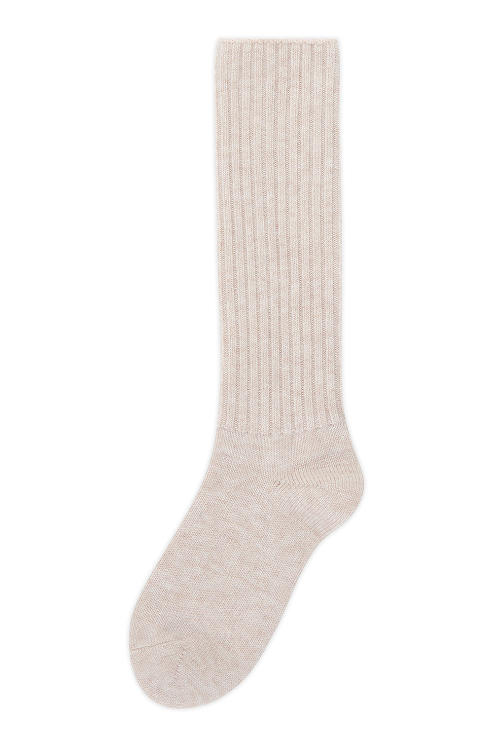 Long Wool Socks Beige