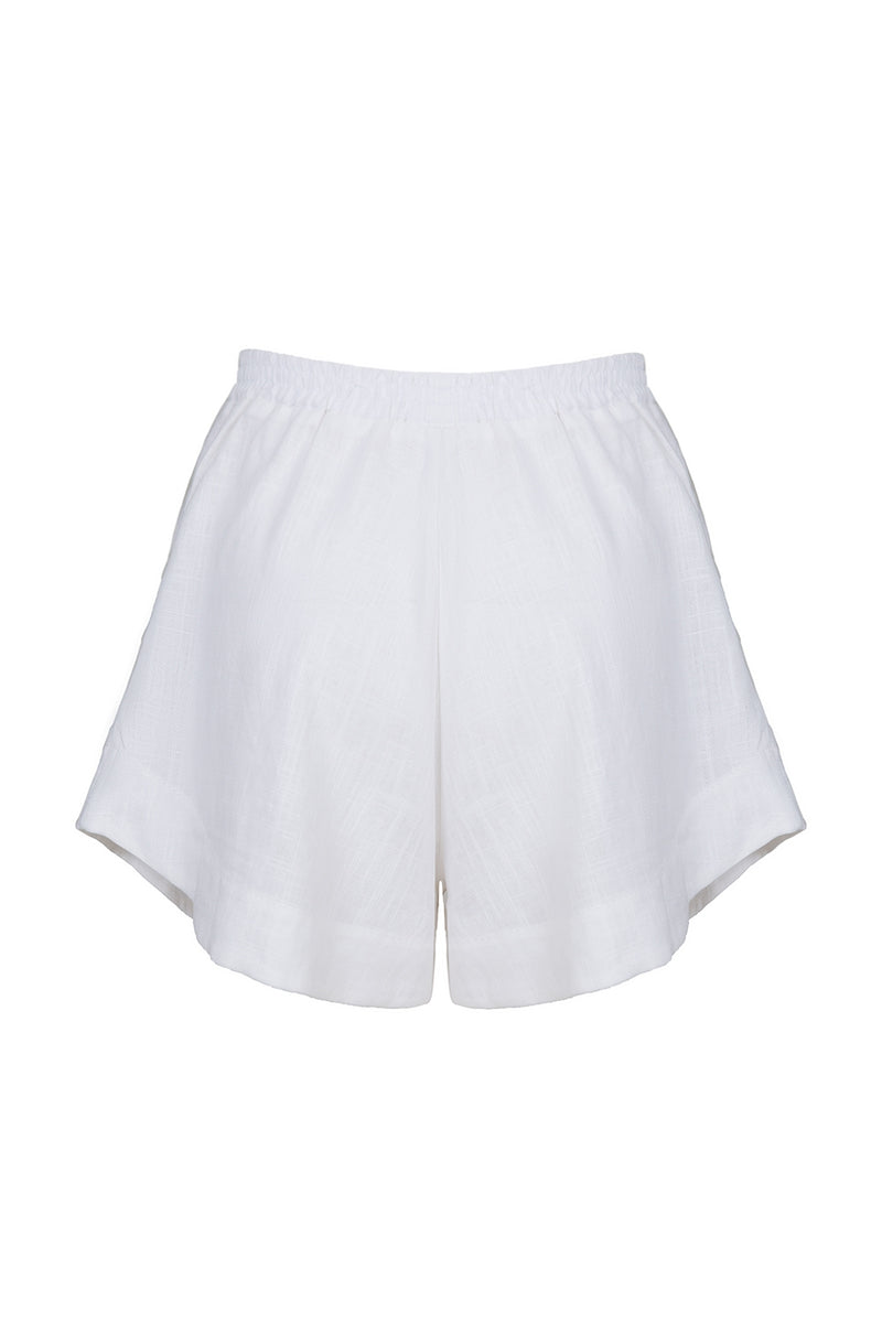 Elasticated linen shorts SANTORINI
