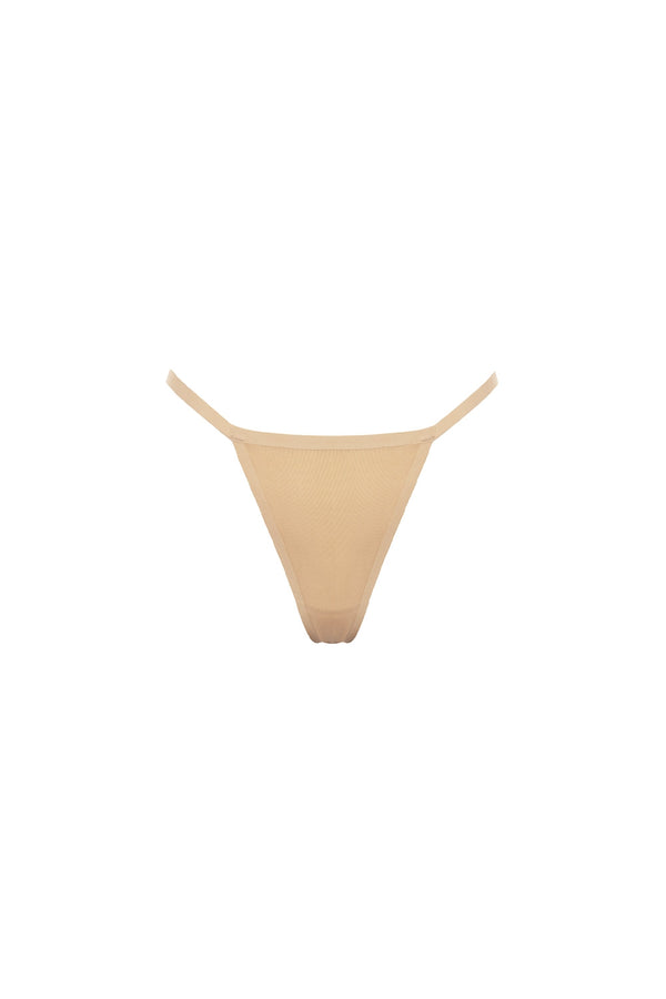 Microthong bottom INVISIBLE Beige